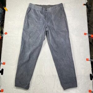 UGG Corduroy Vernon Joggers Men's Large Gray Drawstring Button Pants - 36X28.5